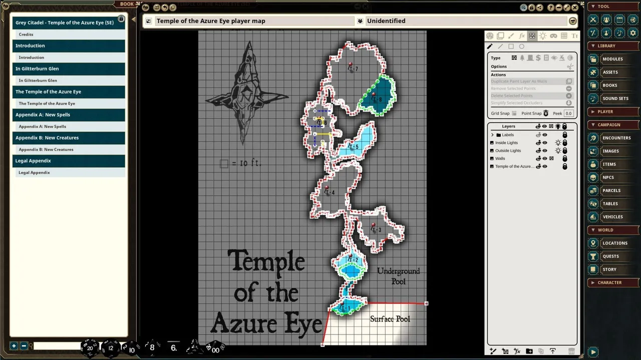 Fantasy Grounds - The Grey Citadel - Temple of the Azure Eye Screenshot 4