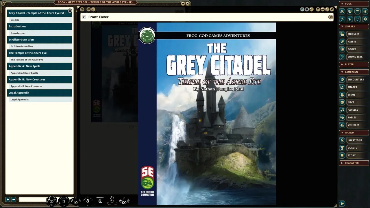 Fantasy Grounds - The Grey Citadel - Temple of the Azure Eye Screenshot 1