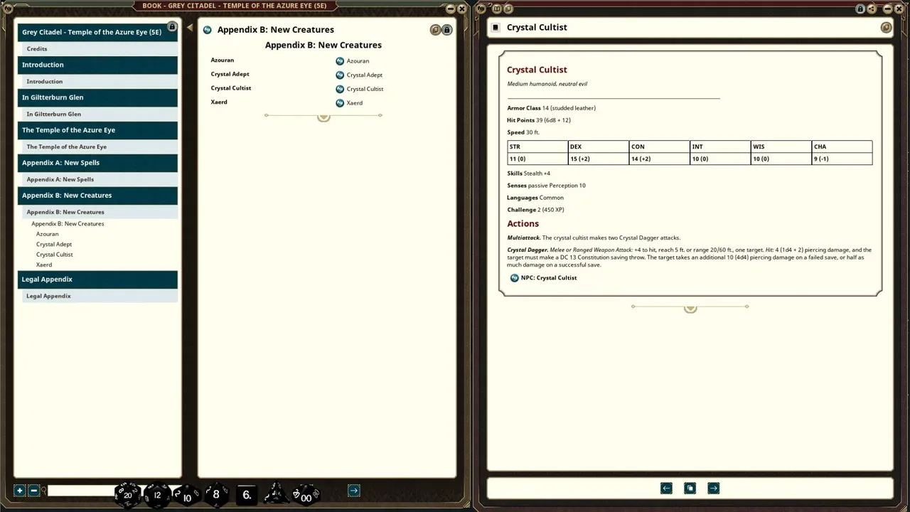 Fantasy Grounds - The Grey Citadel - Temple of the Azure Eye Screenshot 0