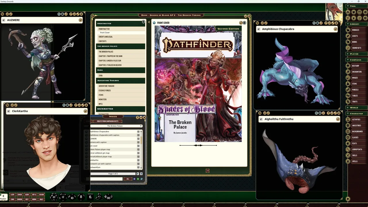Fantasy Grounds - Pathfinder 2 RPG - Shades of Blood Adventure Path: The Broken Palace (2 of 3) Screenshot 0