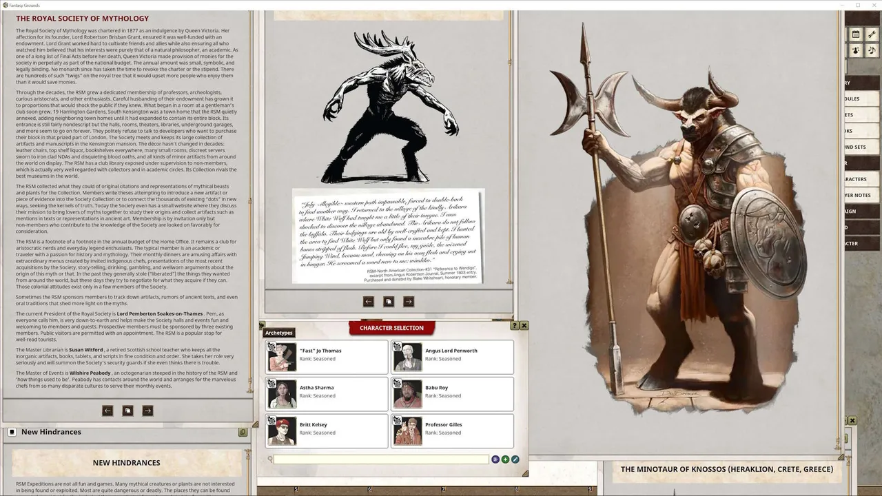 Fantasy Grounds - Royal Society of Mythology Screenshot 3