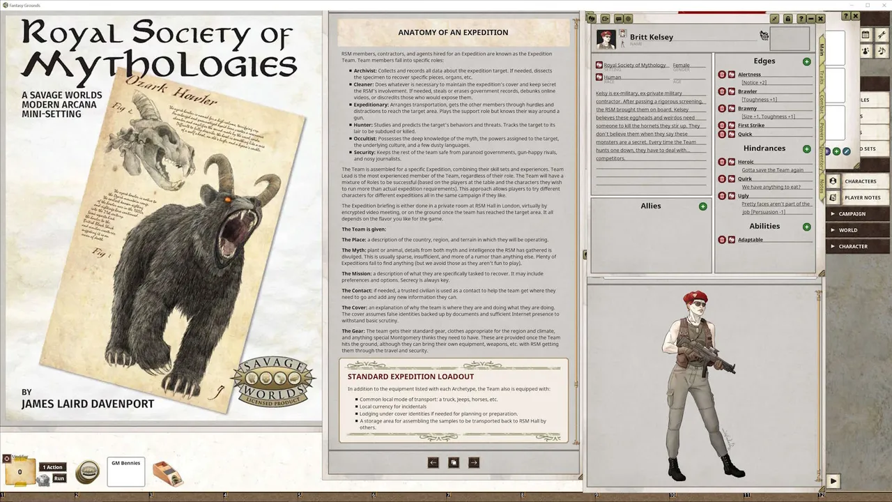 Fantasy Grounds - Royal Society of Mythology Screenshot 1