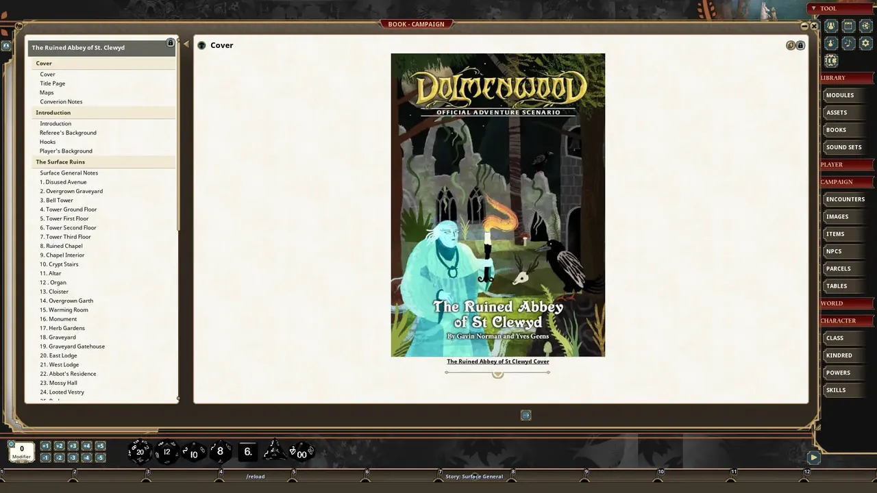 Fantasy Grounds - Dolmenwood - The Ruined Abbey of St. Clewyd Screenshot 1