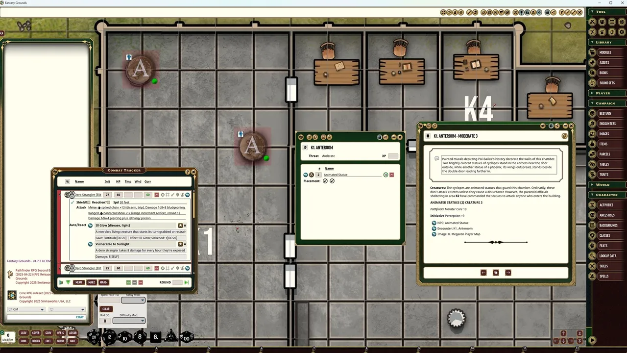Fantasy Grounds - Pathfinder 2 RPG - Myth-Speaker Adventure Path - The Acropolis Pyre (1 of 3) Screenshot 4