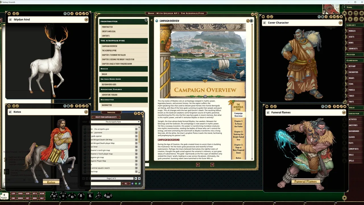 Fantasy Grounds - Pathfinder 2 RPG - Myth-Speaker Adventure Path - The Acropolis Pyre (1 of 3) Screenshot 2