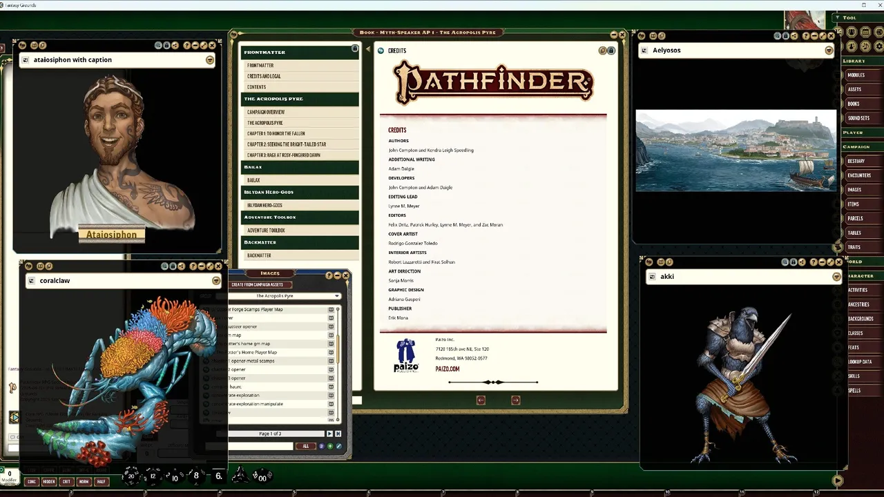 Fantasy Grounds - Pathfinder 2 RPG - Myth-Speaker Adventure Path - The Acropolis Pyre (1 of 3) Screenshot 1
