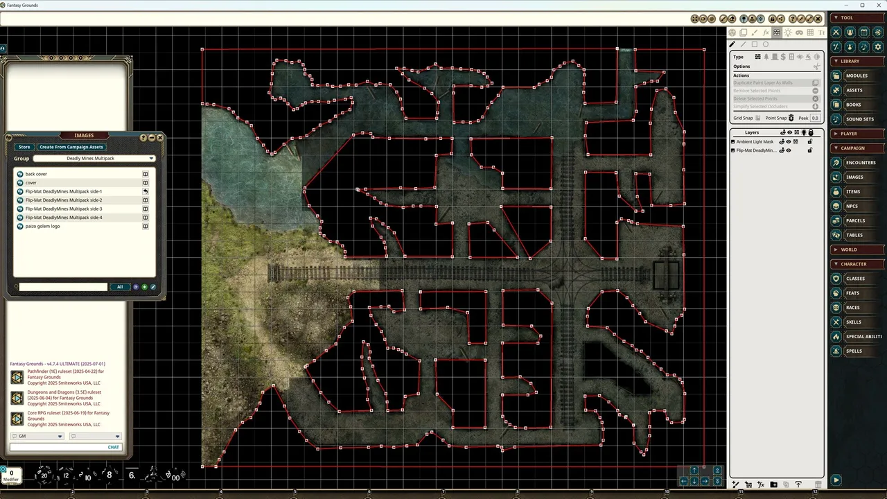 Fantasy Grounds - Pathfinder 2 RPG - Flip-Mat: Deadly Mines Multi-Pack Screenshot 5