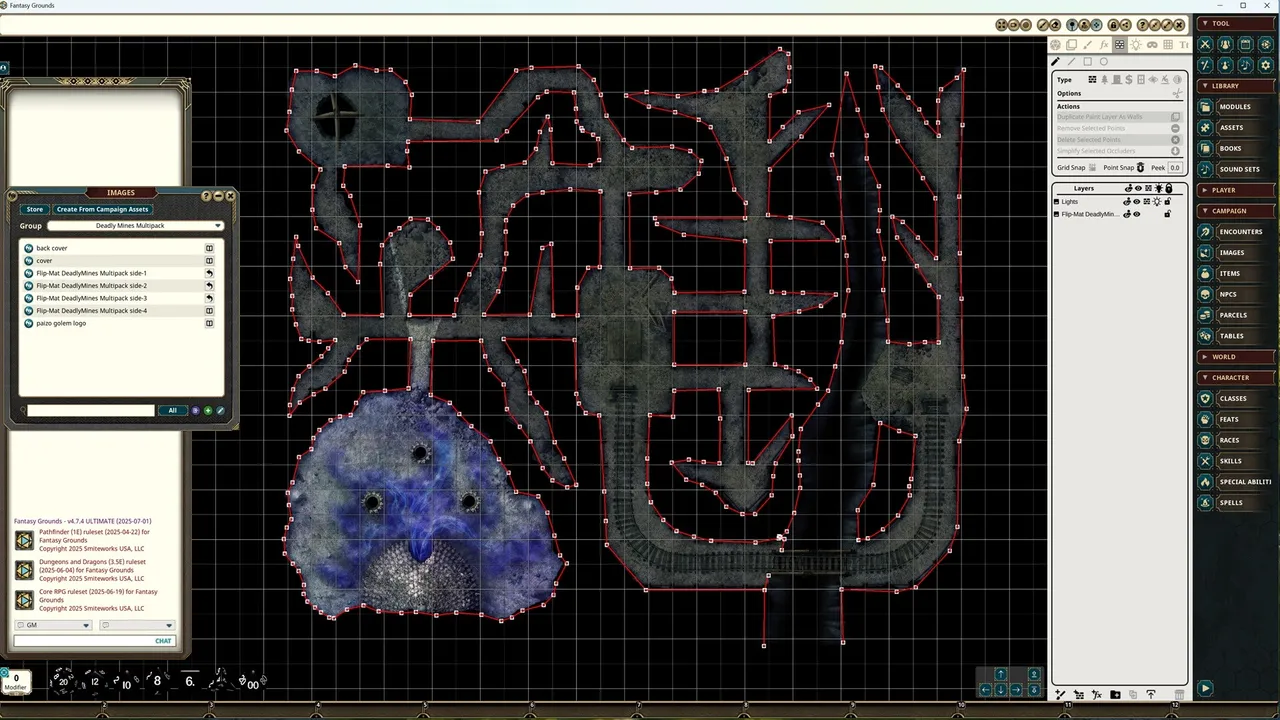 Fantasy Grounds - Pathfinder 2 RPG - Flip-Mat: Deadly Mines Multi-Pack Screenshot 4