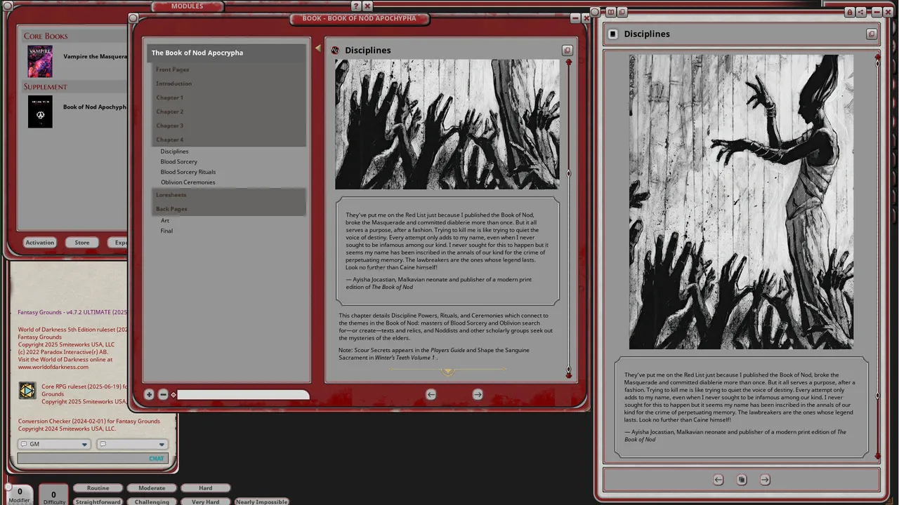 Fantasy Grounds - Vampire: The Masquerade - The Book of Nod Apocrypha Screenshot 4