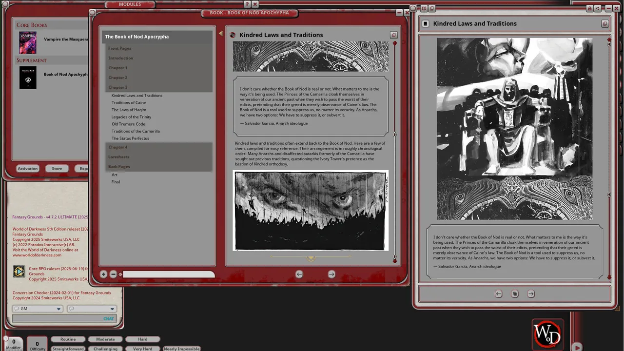 Fantasy Grounds - Vampire: The Masquerade - The Book of Nod Apocrypha Screenshot 2