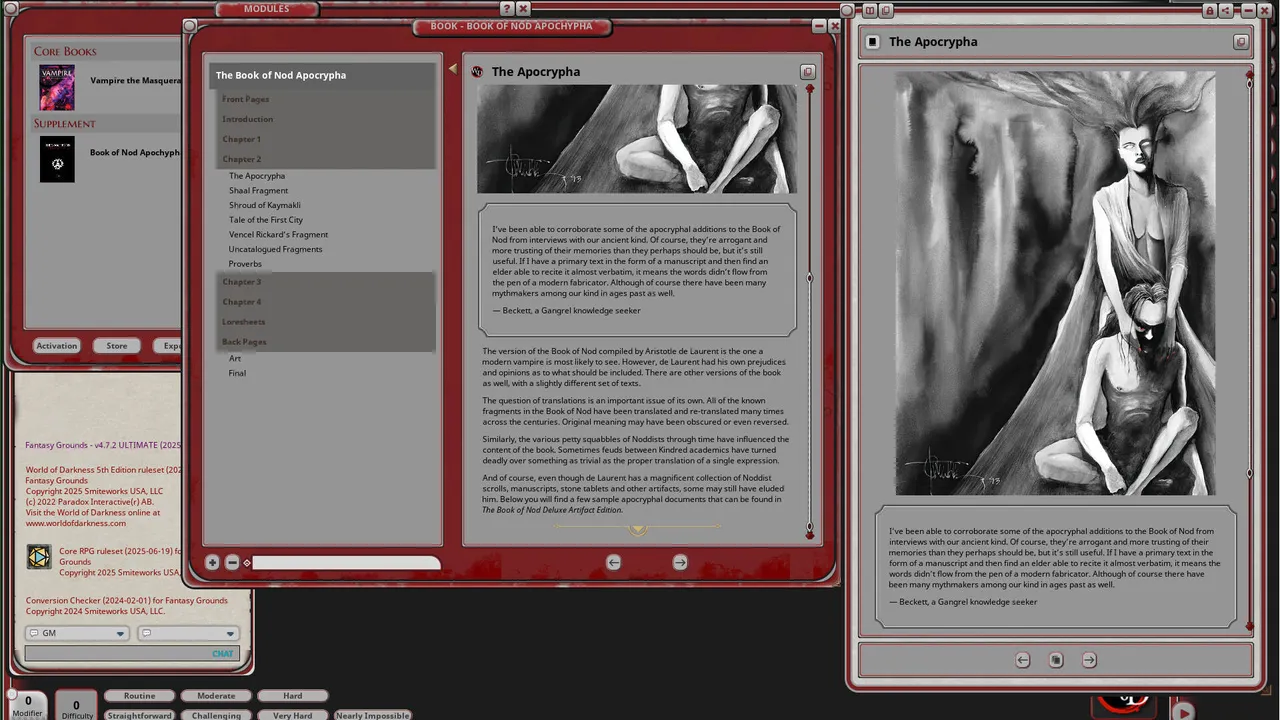 Fantasy Grounds - Vampire: The Masquerade - The Book of Nod Apocrypha Screenshot 3