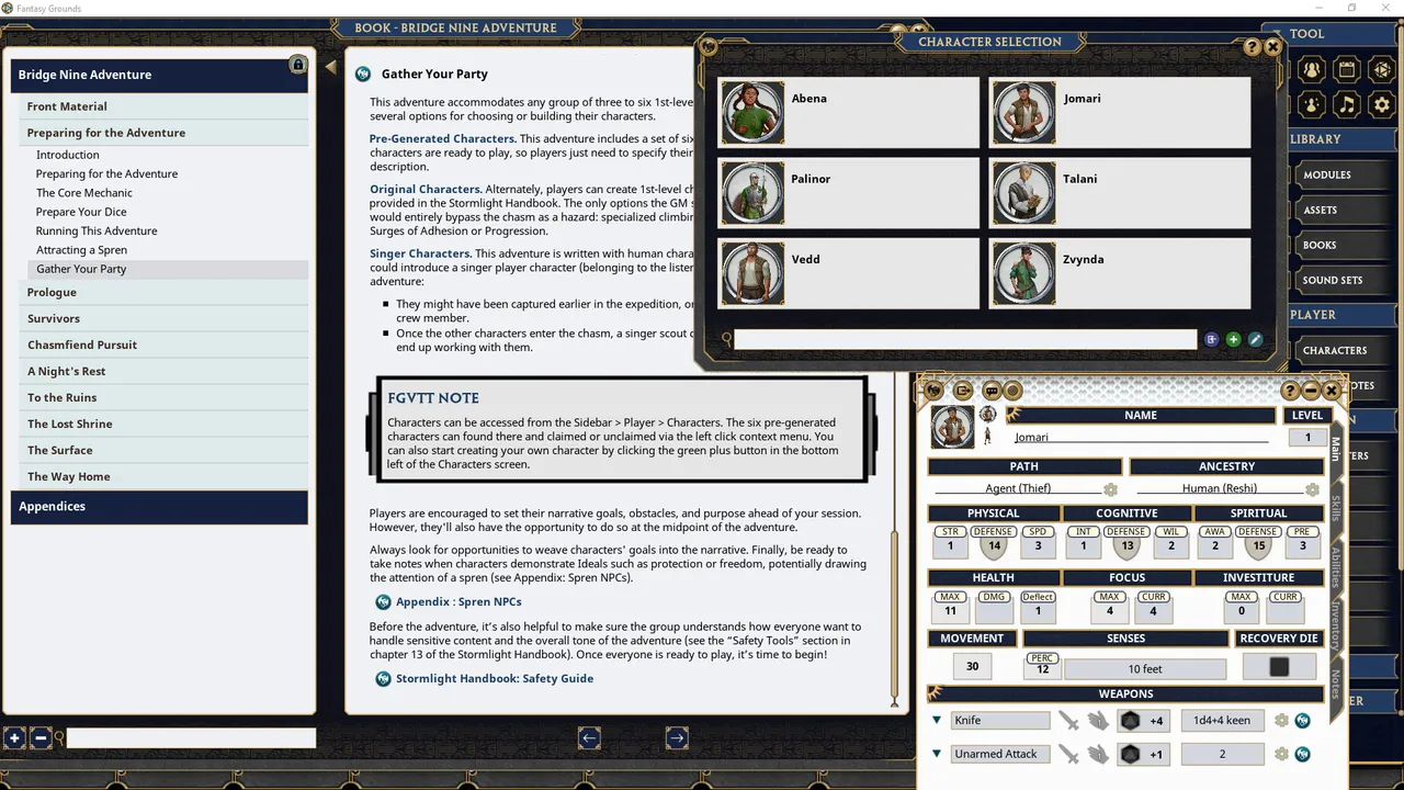 Fantasy Grounds - Bridge Nine Adventure Screenshot 0
