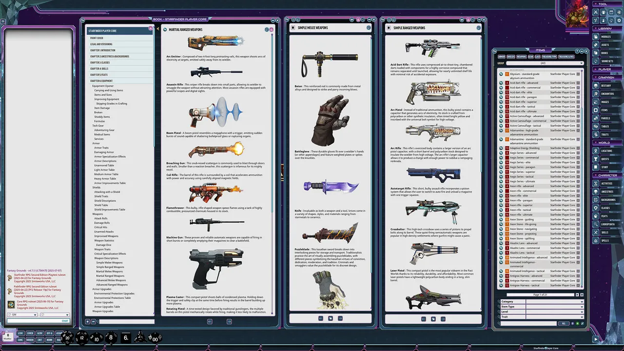 Fantasy Grounds - Starfinder 2 RPG - Player Core Screenshot 2