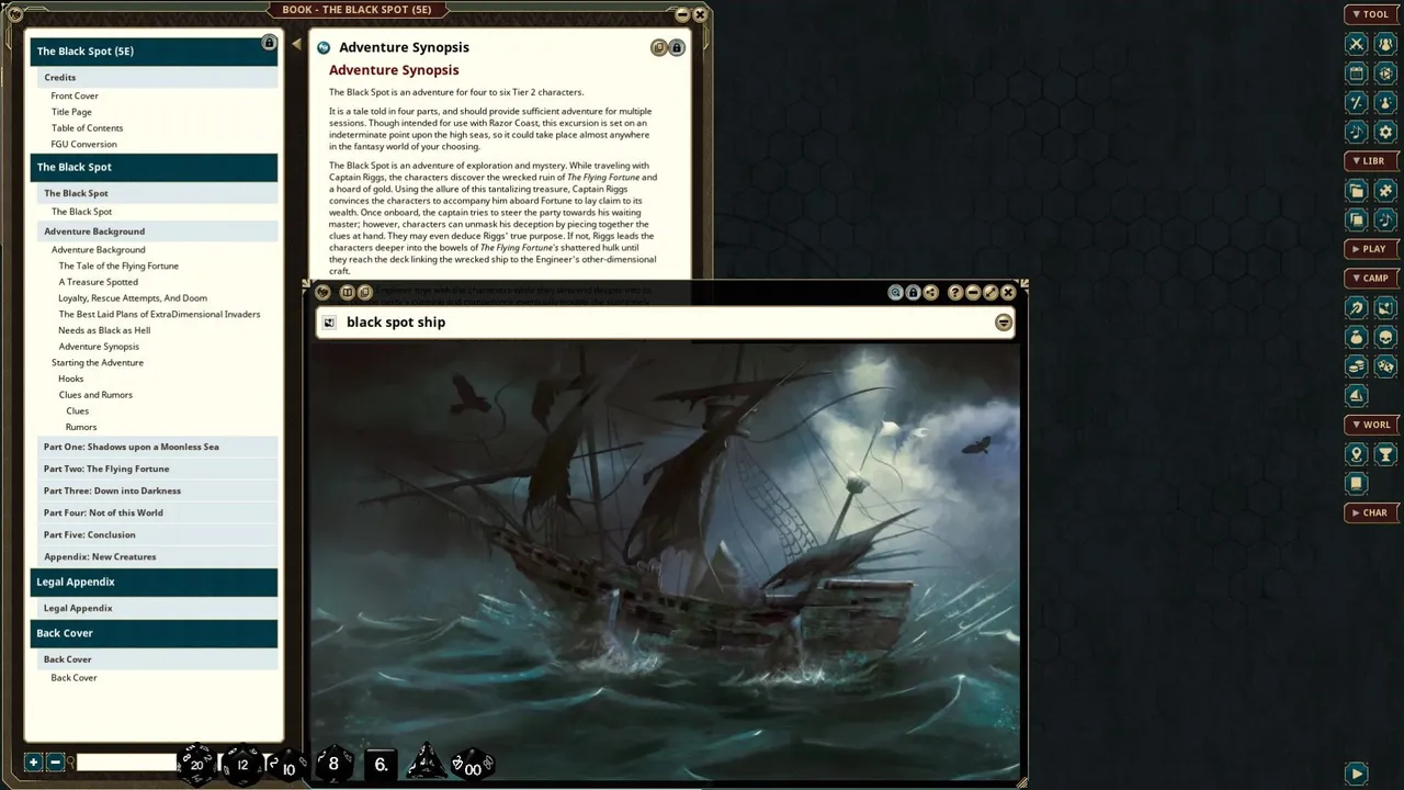 Fantasy Grounds - The Black Spot Screenshot 0