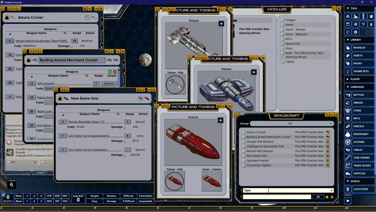 Fantasy Grounds - Traveller - The Fifth Frontier War: Opening Moves Screenshot 1