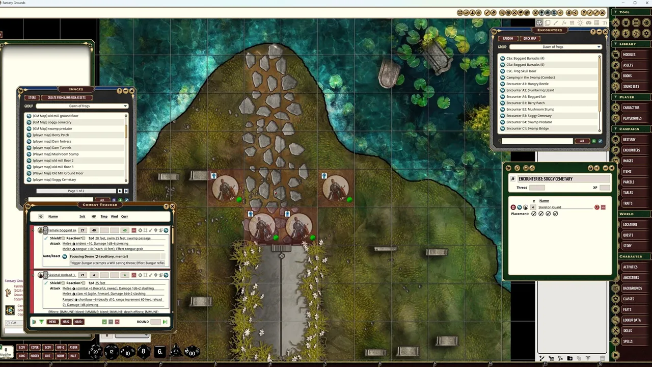 Fantasy Grounds - Pathfinder 2 RPG - Game Night - Dawn of the Frogs Screenshot 4