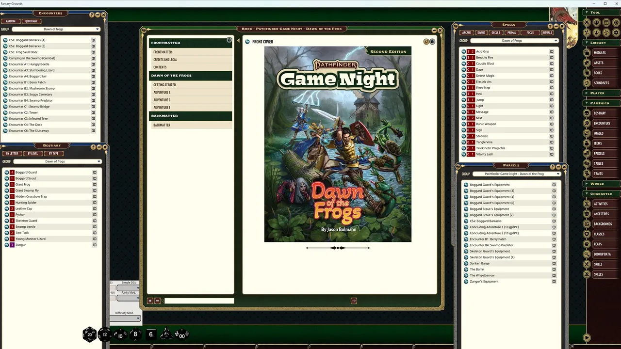Fantasy Grounds - Pathfinder 2 RPG - Game Night - Dawn of the Frogs Screenshot 2