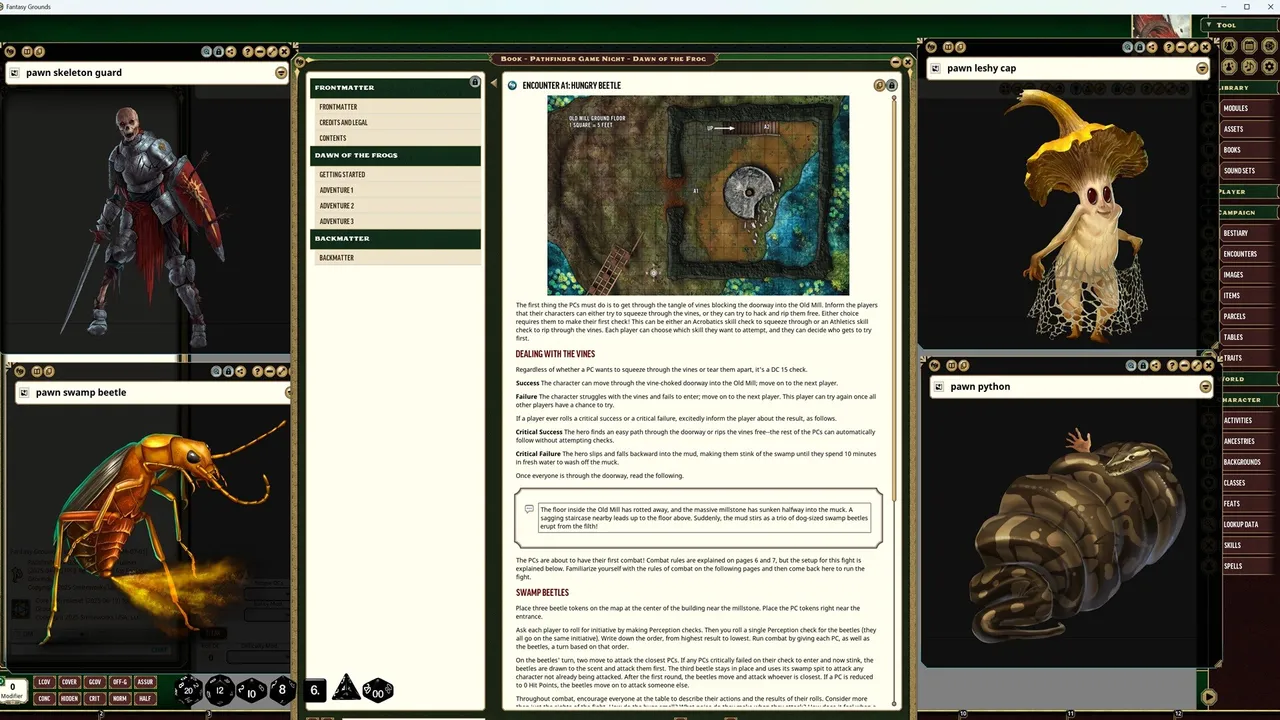 Fantasy Grounds - Pathfinder 2 RPG - Game Night - Dawn of the Frogs Screenshot 3