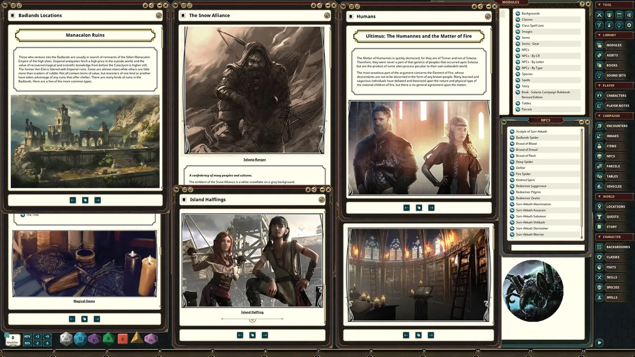 Fantasy Grounds - Solasta Campaign Rulebook Screenshot 2