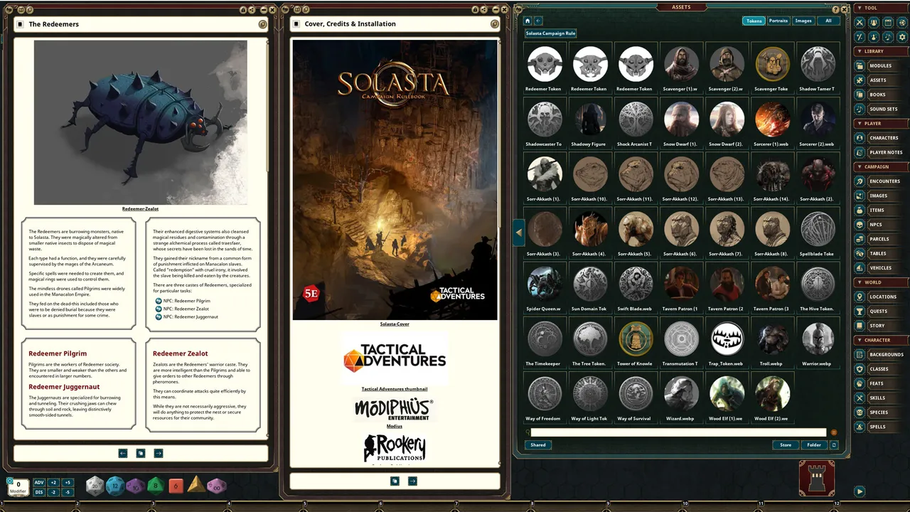 Fantasy Grounds - Solasta Campaign Rulebook Screenshot 3