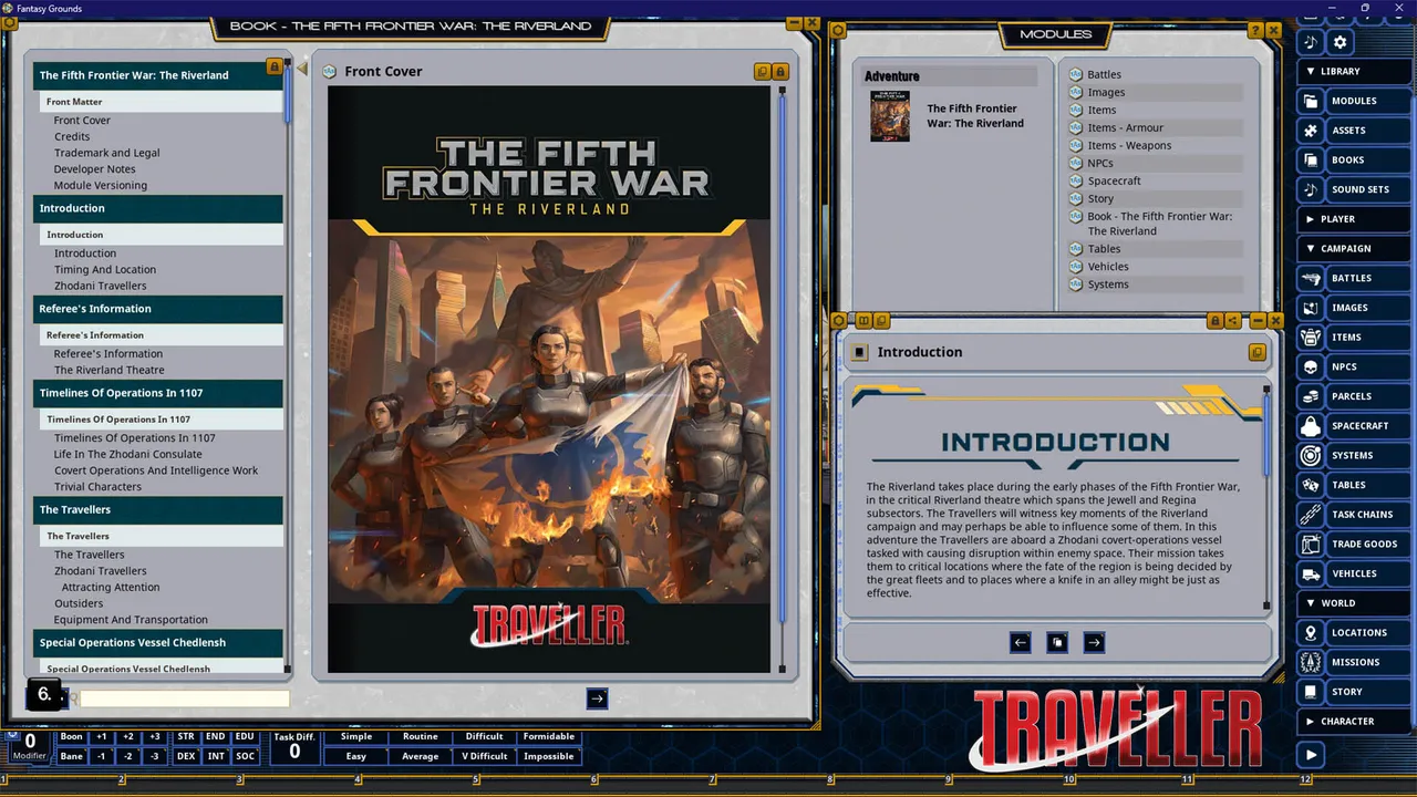 Fantasy Grounds - Traveller - The Fifth Frontier War: The Riverland Screenshot 0