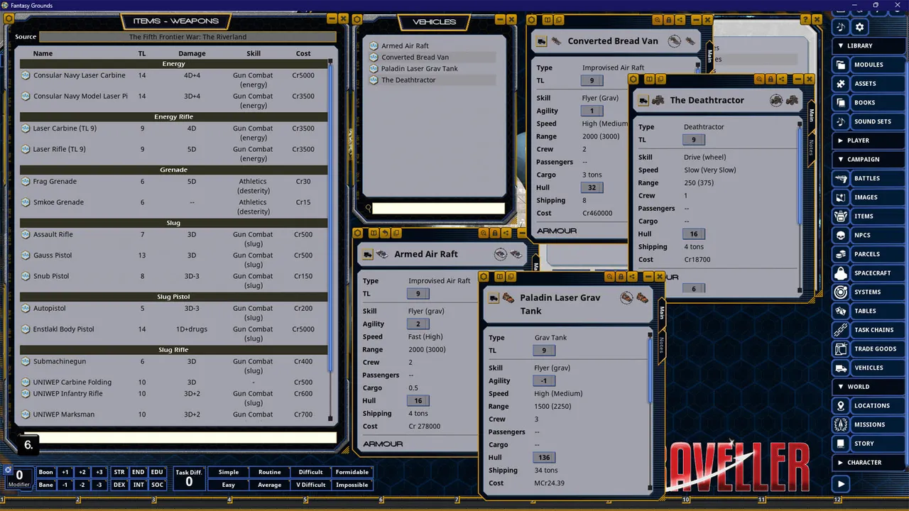 Fantasy Grounds - Traveller - The Fifth Frontier War: The Riverland Screenshot 2