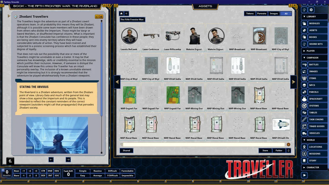 Fantasy Grounds - Traveller - The Fifth Frontier War: The Riverland Screenshot 1