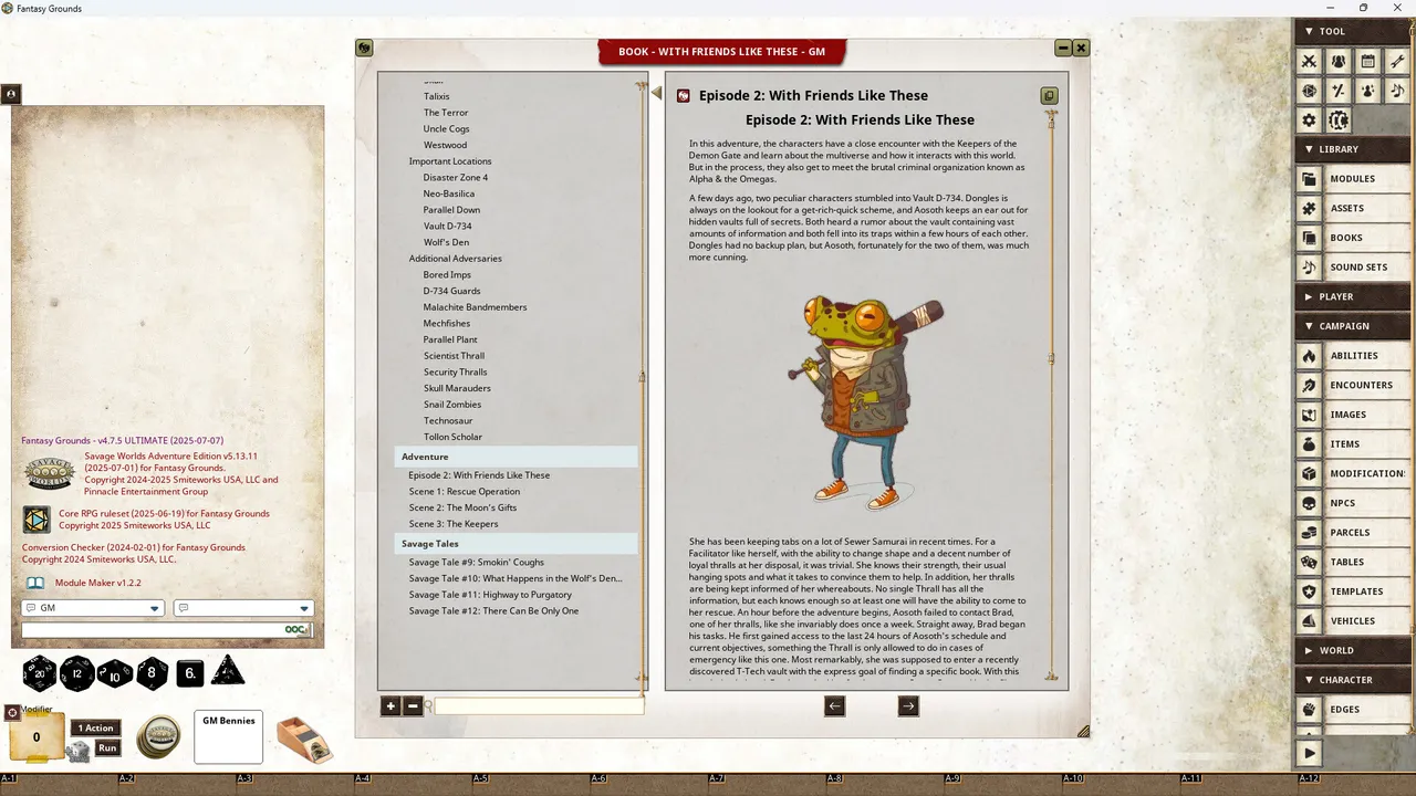 Fantasy Grounds - Savage Worlds - With Friends Like These Screenshot 2