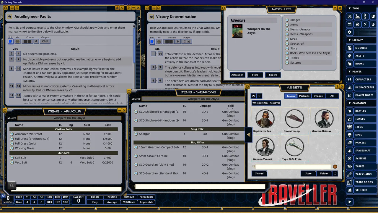 Fantasy Grounds - Traveller - Whispers on the Abyss Screenshot 1