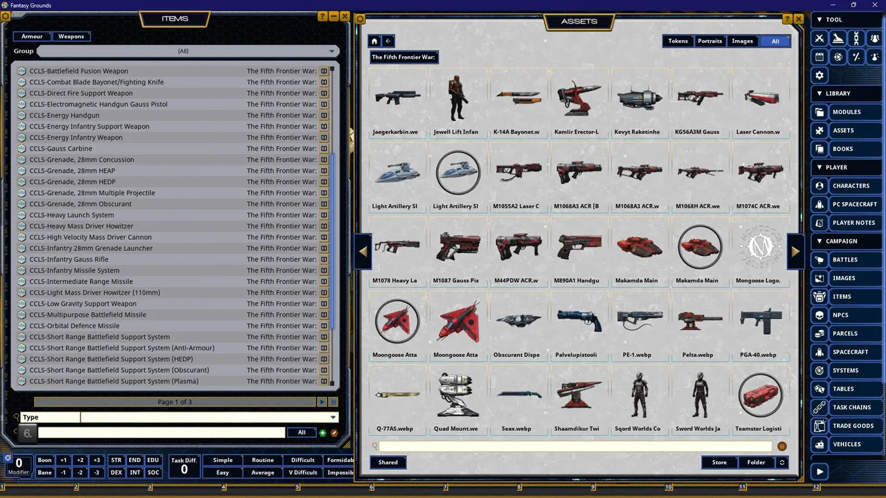 Fantasy Grounds - Traveller - The Fifth Frontier War: Armies of the Fifth Frontier War Screenshot 3