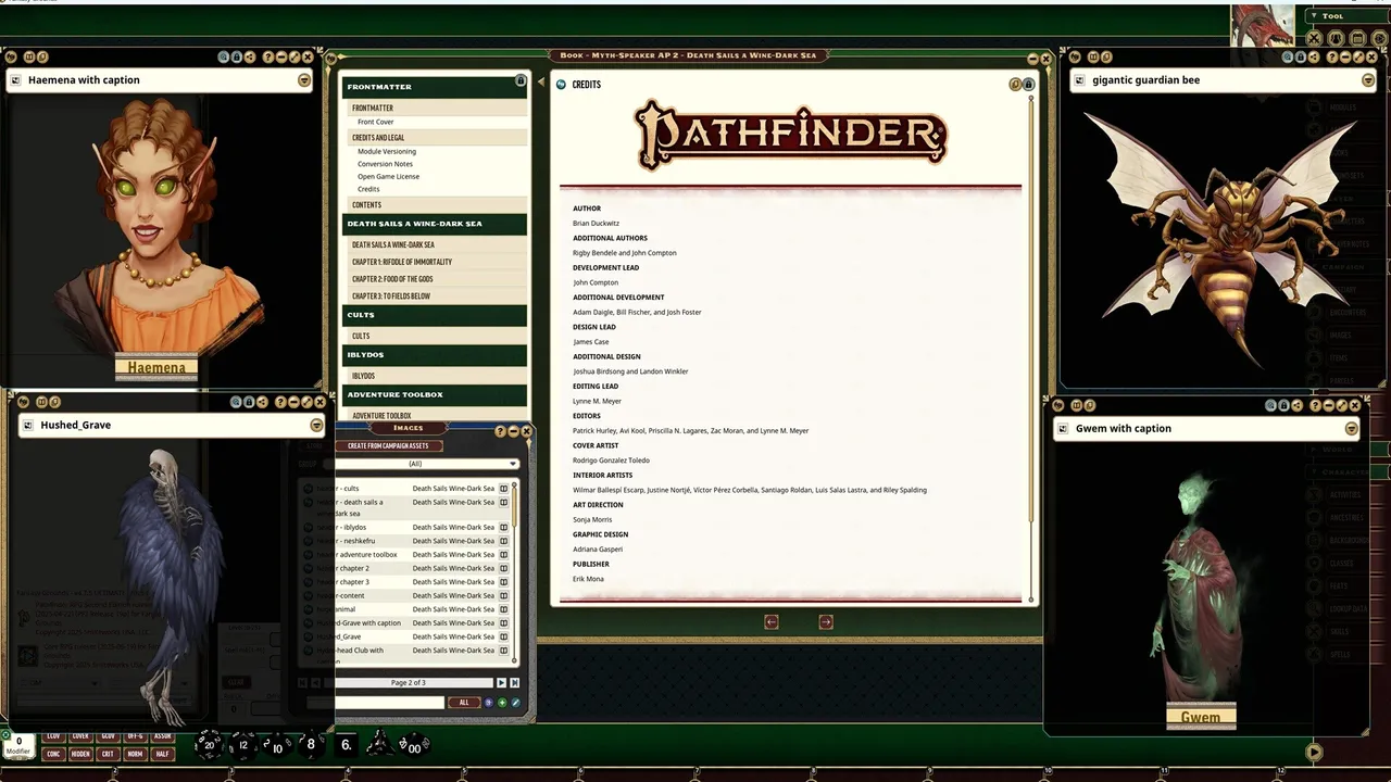 Fantasy Grounds - Pathfinder 2 RPG - Myth-Speaker Adventure Path: Death Sails a Wine-Dark Sea (2 of 3) Screenshot 1