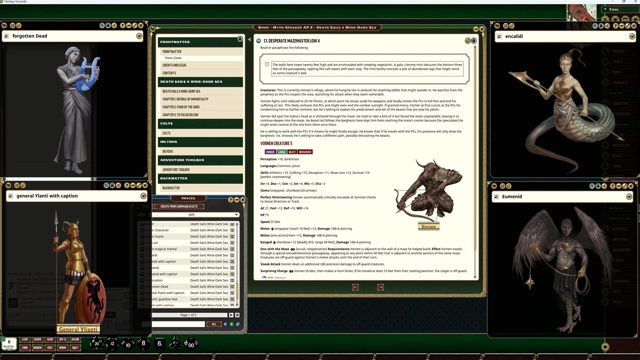 Fantasy Grounds - Pathfinder 2 RPG - Myth-Speaker Adventure Path: Death Sails a Wine-Dark Sea (2 of 3) Screenshot 2