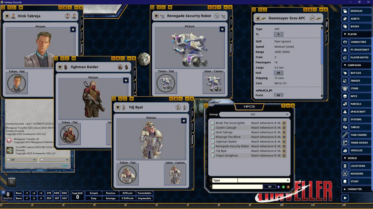 Fantasy Grounds - Traveller - Reach Adventure 8: Makergod Screenshot 0