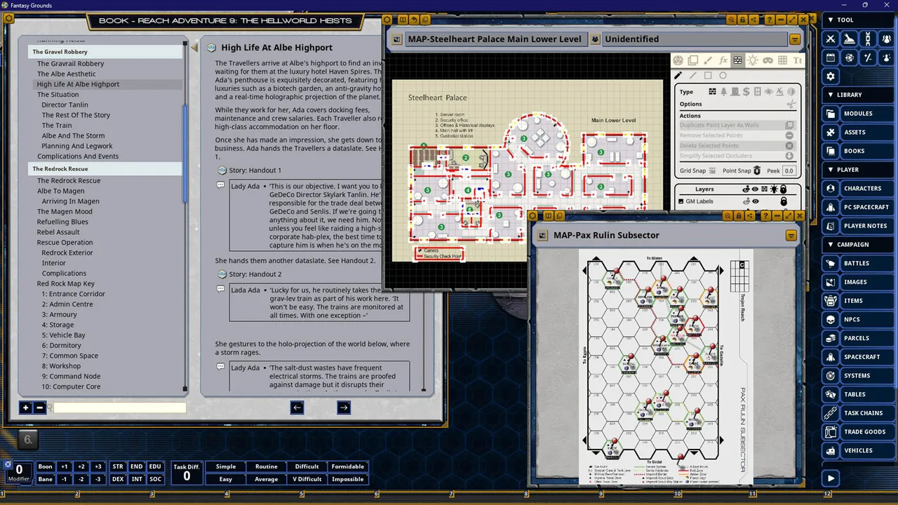 Fantasy Grounds - Traveller - Reach Adventure 9: The Hellworld Heists Screenshot 3