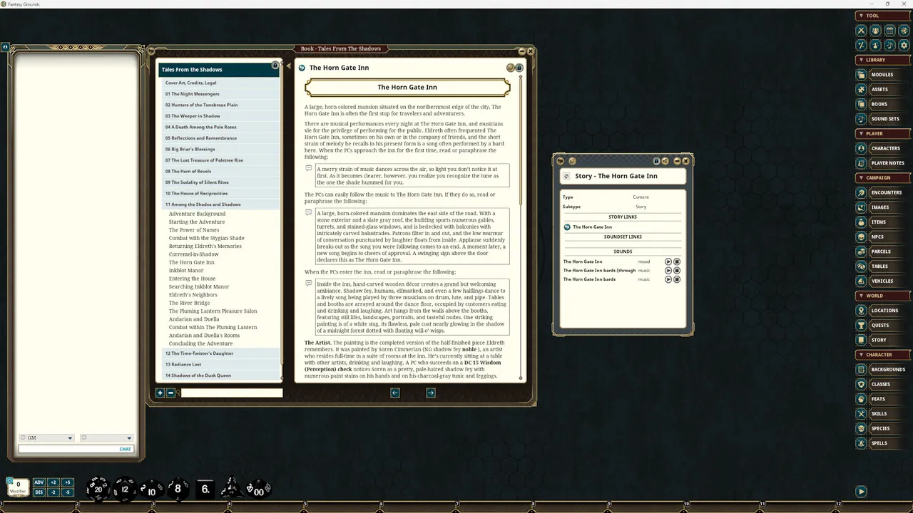 Fantasy Grounds - Tales From the Shadows - Syrinscape Sound Link Pack Screenshot 2
