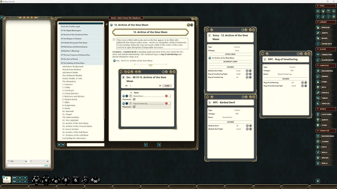 Fantasy Grounds - Tales From the Shadows - Syrinscape Sound Link Pack Screenshot 0