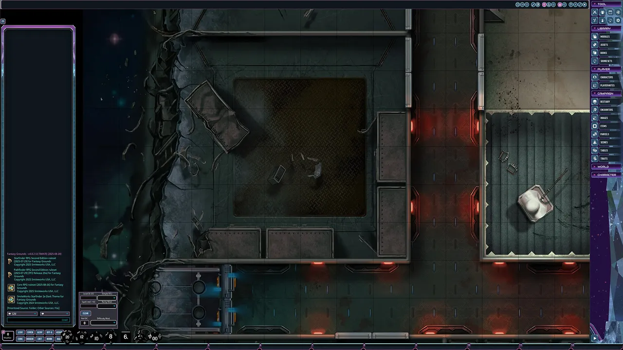 Fantasy Grounds - Starfinder 2 RPG - Flip-Mat: Derelict Starships Screenshot 1