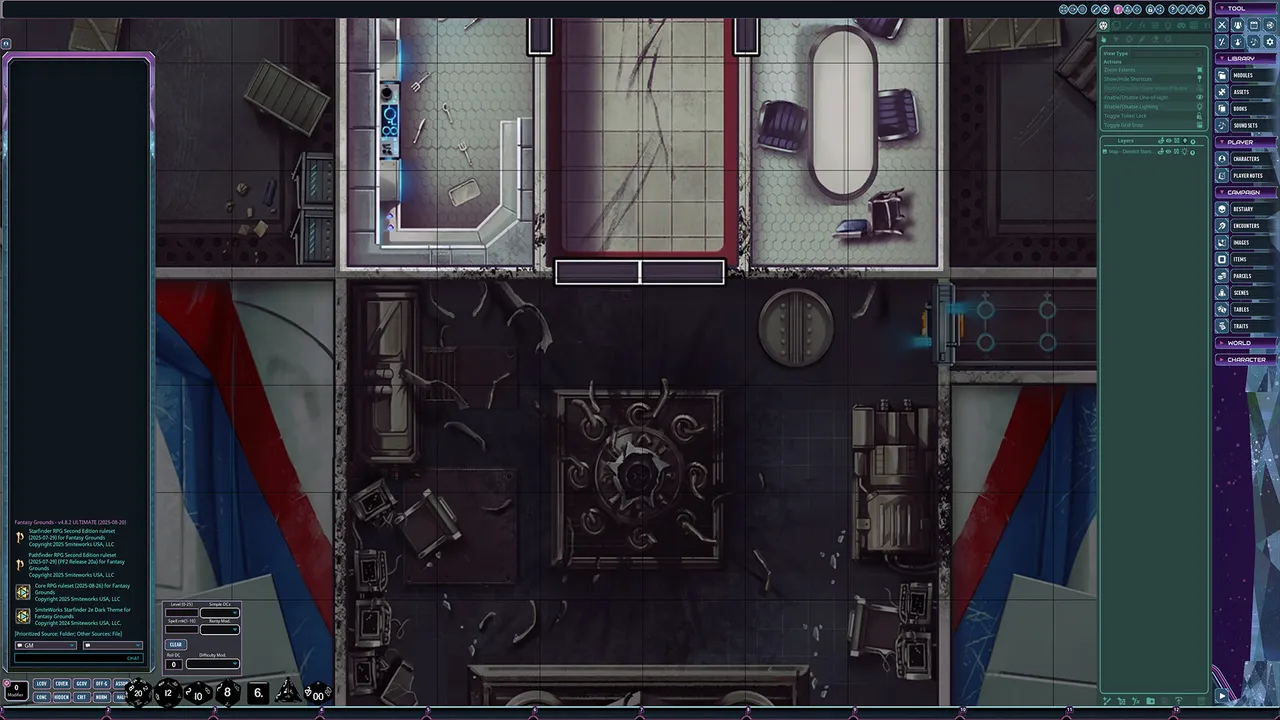 Fantasy Grounds - Starfinder 2 RPG - Flip-Mat: Derelict Starships Screenshot 2