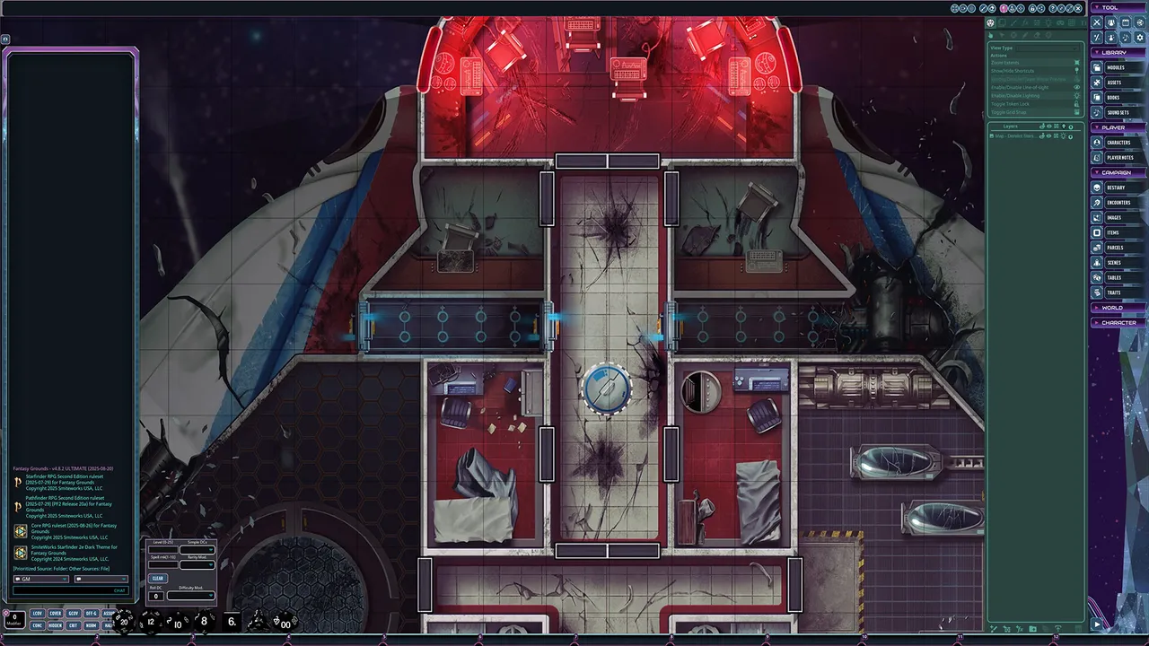 Fantasy Grounds - Starfinder 2 RPG - Flip-Mat: Derelict Starships Screenshot 4