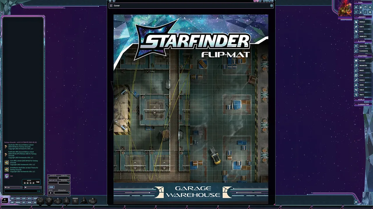 Fantasy Grounds - Starfinder 2 RPG - Flip-Mat: Garage Warehouse Screenshot 0