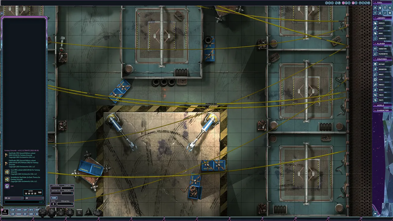 Fantasy Grounds - Starfinder 2 RPG - Flip-Mat: Garage Warehouse Screenshot 3