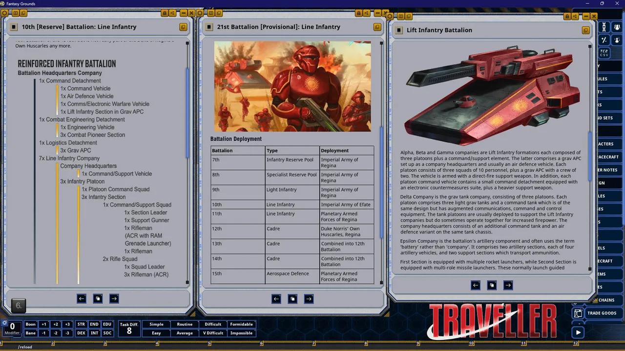 Fantasy Grounds - Traveller - The Fifth Frontier War: The ICS Papers Screenshot 1