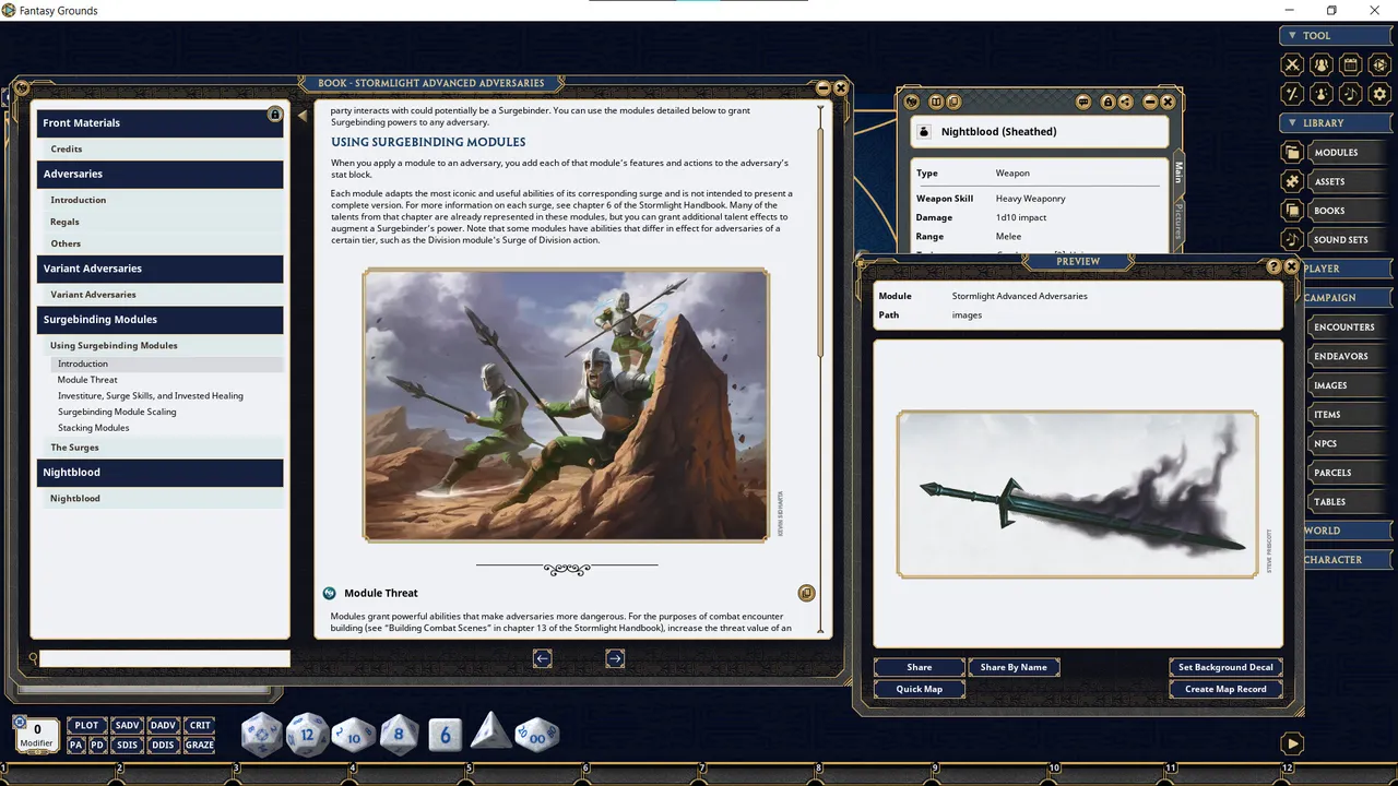 Fantasy Grounds - Stormlight Advanced Adversaries Screenshot 1