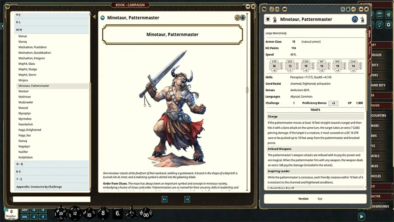 Fantasy Grounds - Tales of the Valiant - Monster Vault 2 Screenshot 4