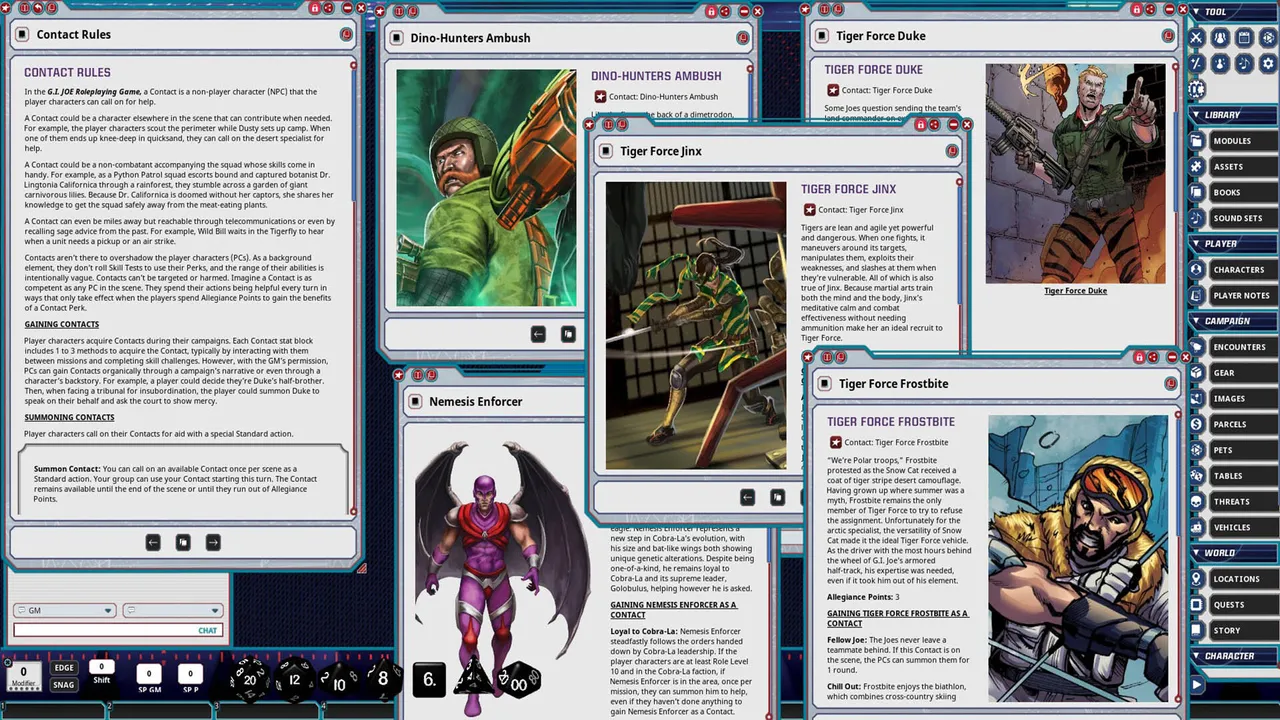 Fantasy Grounds - G.I. JOE Roleplaying Game Ferocious Fighters: Factions in Action Vol. 1 Screenshot 4
