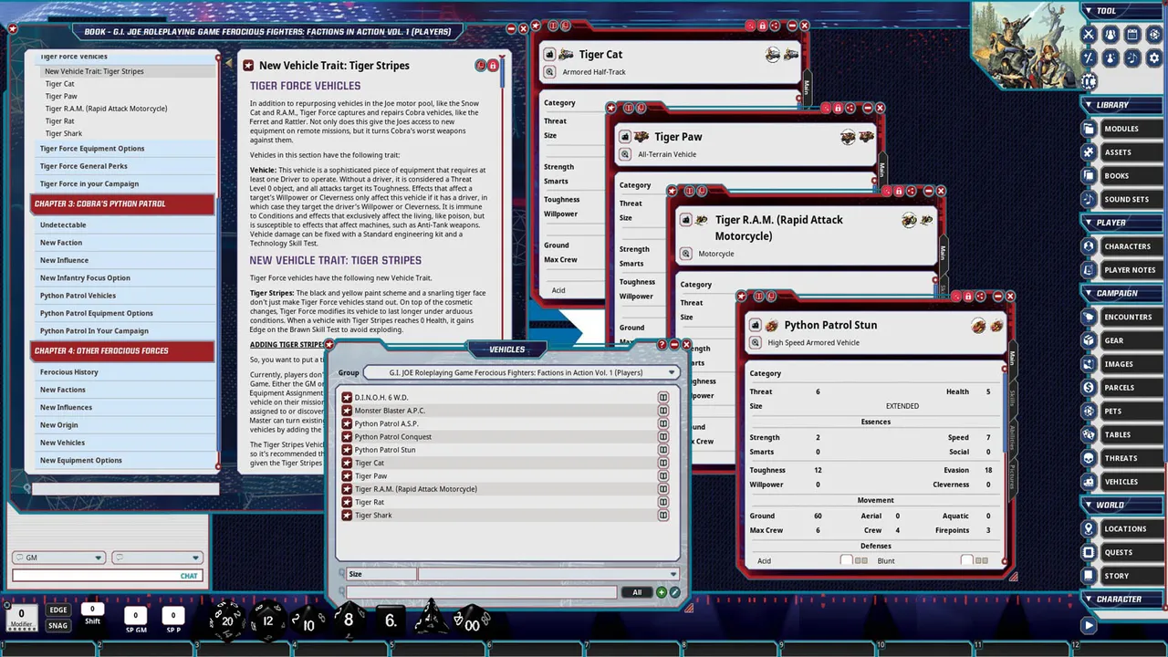 Fantasy Grounds - G.I. JOE Roleplaying Game Ferocious Fighters: Factions in Action Vol. 1 Screenshot 3