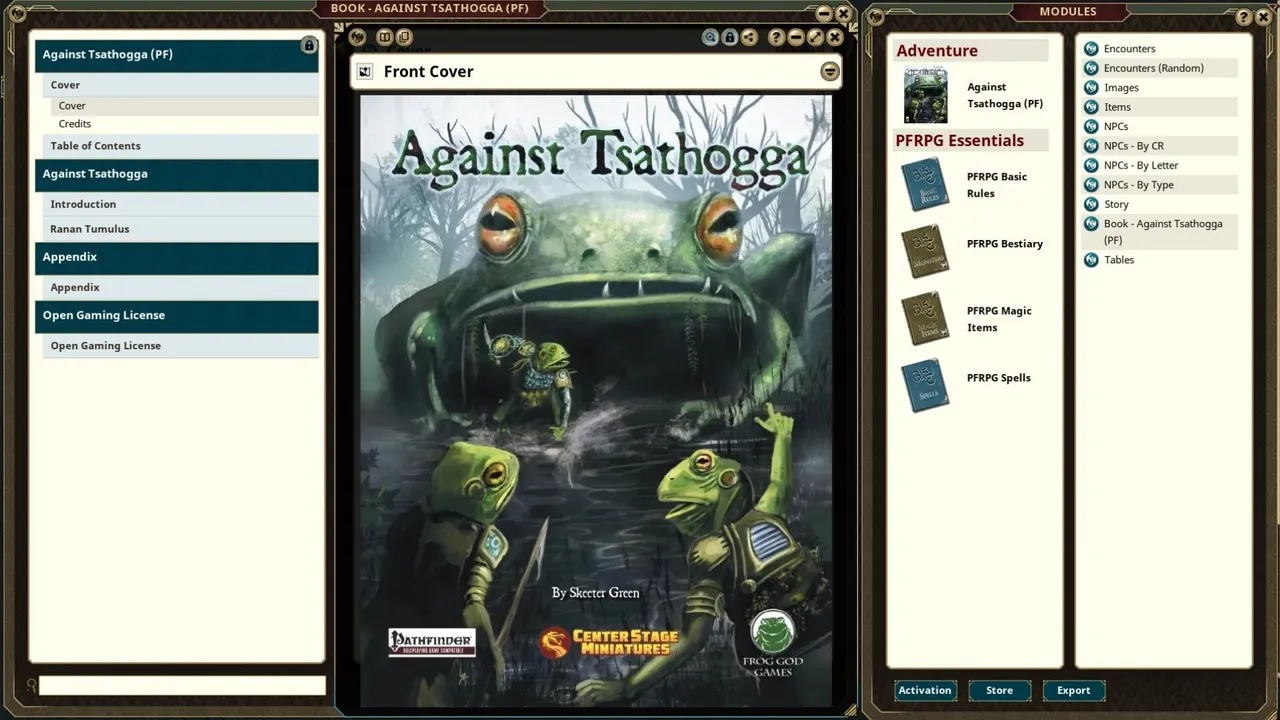 Fantasy Grounds - Against Tsathogga (Pathfinder) Screenshot 0