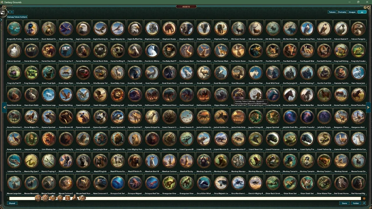 Fantasy Grounds - Fantasy Token Collection - Beast 01 Screenshot 1