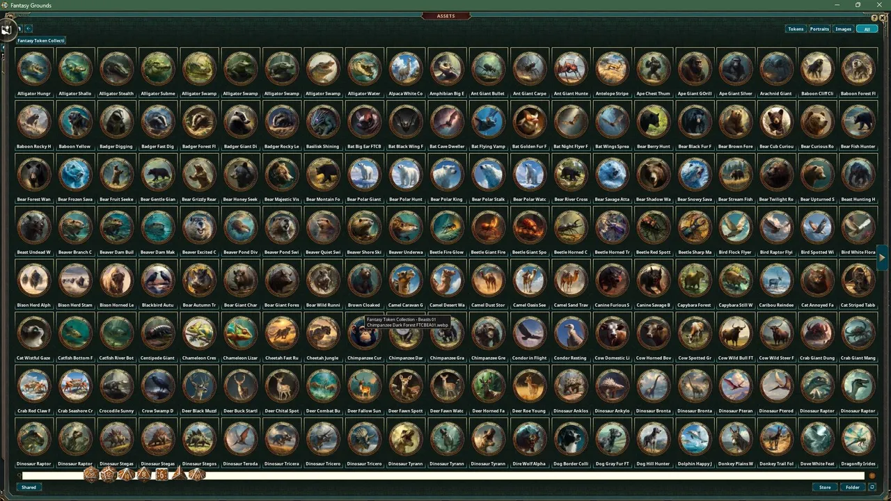 Fantasy Grounds - Fantasy Token Collection - Beast 01 Screenshot 0