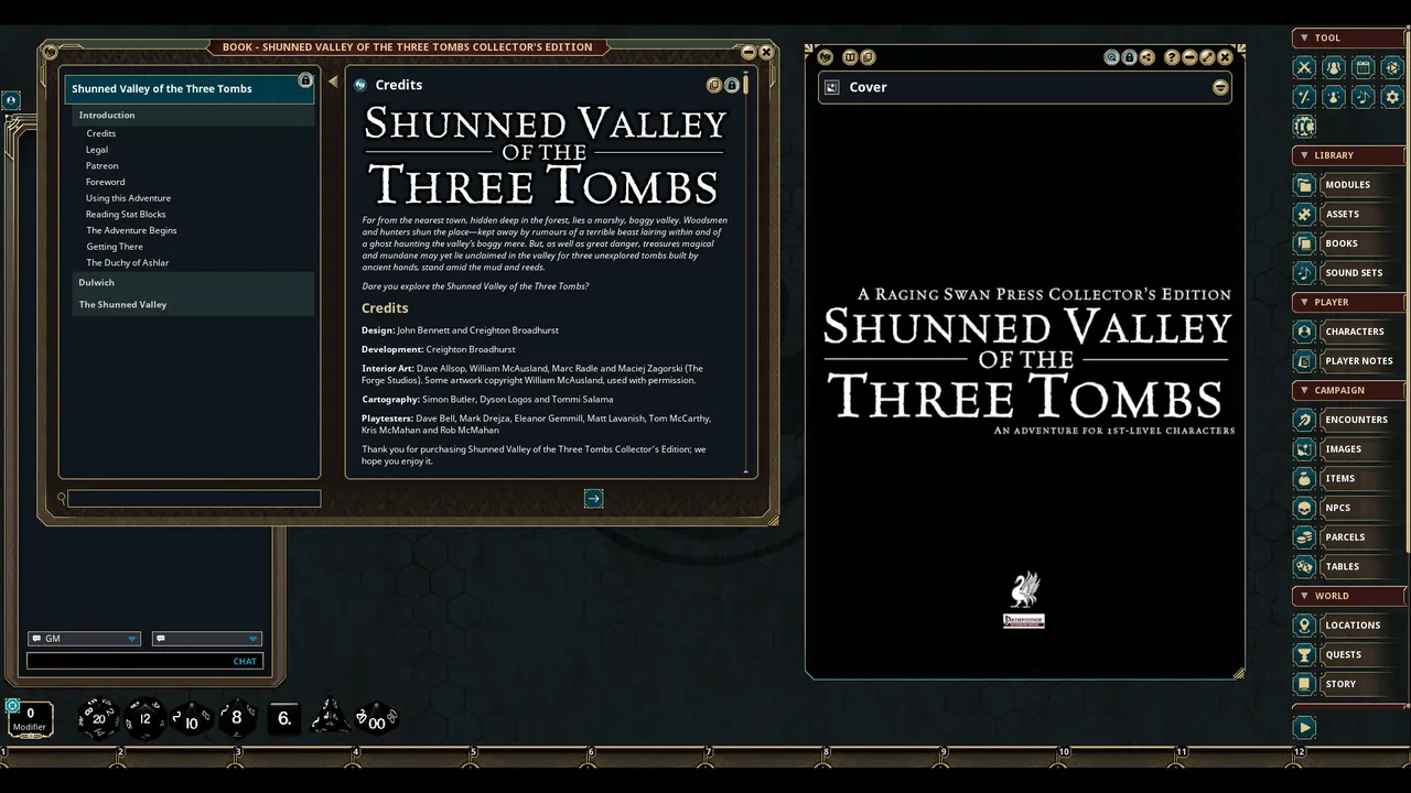 Fantasy Grounds - Shunned Valley of the Three Tombs Collector's Edition Screenshot 0